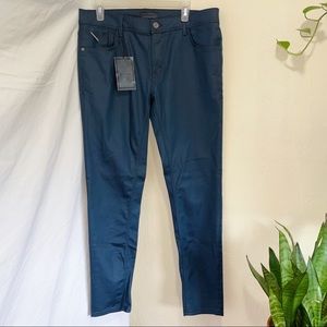 NWT ZARA men's straight leg dark blue trousers